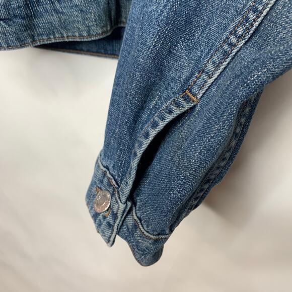 JOOP! Jeans Distressed Brown Washed Grunge Jean Jacket Sz 48 - Picture 5 of 6